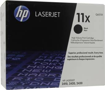 Картридж HP Q6511X №11Х оригинальный для принтеров HP LaserJet 2410, 2420, 2420D, 2420DN, 2420N, 2430DTN, 2430T, 2430TN