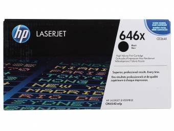 Картридж HP CE264X 646X оригинальный чёрный для принтеров HP LaserJet Enterprise CM4540mfp
