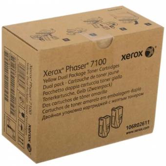 Картридж Xerox 106R02611 оригинальный желтый для принтеров Xerox Phaser 7100