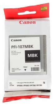 Картридж Canon 6704B001 PFI-107MBK оригинальный чёрный для принтеров Canon ImagePROGRAF iPF670 | Canon ImagePROGRAF iPF680 | Canon ImagePROGRAF iPF685 | Canon ImagePROGRAF iPF770 | Canon ImagePROGRAF iPF780 | Canon ImagePROGRAF iPF785