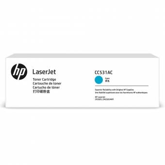 Картридж HP CC531AC оригинальный синий для принтеров HP LASERJET CP2025 | HP LASERJET CM2320 mfp