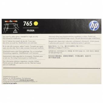 Картридж HP F9J50A 765 оригинальный жёлтый для принтеров HP Designjet T7200