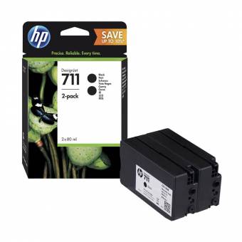 Комплект картриджей HP P2V31A №711 оригинальный чёрный для принтеров HP DesignJet T120 | HP DesignJet T520 | HP DesignJet T525