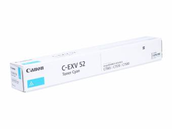 Картридж Canon 0999C002 C-EXV52 Toner C оригинальный синий для принтеров Canon imageRUNNER C7565i | Canon imageRUNNER C7565 | Canon imageRUNNER C7570i | Canon imageRUNNER C7570 | Canon imageRUNNER C7580i | Canon imageRUNNER C7580