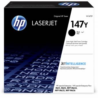 Картридж HP W1470Y 147Y оригинальный чёрный для принтеров HP Laserjet Enterprise M611 | HP Laserjet Enterprise M612 | HP Laserjet Enterprise MFP M634 | HP Laserjet Enterprise MFP M635 | HP Laserjet Enterprise MFP M636