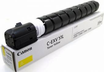 Картридж Canon 0487C002 C-EXV51LY оригинальный желтый для принтеров Canon imageRUNNER ADVANCE C5535 | Canon imageRUNNER ADVANCE C5535i | Canon imageRUNNER ADVANCE C5540i | Canon imageRUNNER ADVANCE C5550i | Canon imageRUNNER ADVANCE C5560i