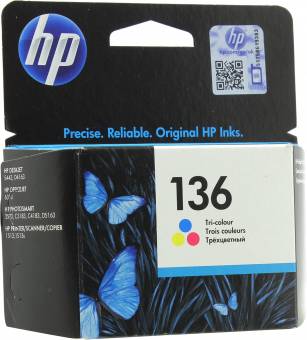 Картридж HP C9361HE № 136 оригинальный для принтеров HP DJ 2573, 5443, D4163, OJ 6313, PSC1513 (s), PhtSm 2573, C3183, C4183, D5063