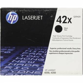 Картридж HP Q5942X 42X оригинальный чёрный для принтеров HP Laserjet 4250 | HP Laserjet 4350