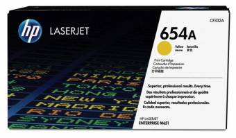 Картридж HP CF332A 654A оригинальный желтый для принтеров HP Laserjet Enterprise M651