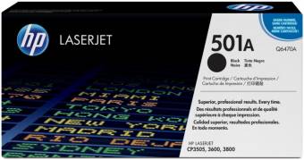 Картридж HP Q6470A 501A оригинальный чёрный для принтеров HP Laserjet CP3505 | HP Laserjet 3600 | HP Laserjet 3800