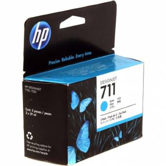 Картридж HP CZ134A №711 оригинальный синий для принтеров HP DesignJet T120 | HP DesignJet T520