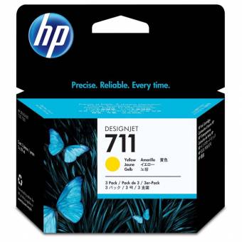 Картридж HP CZ136A №711 оригинальный жёлтый для принтеров HP DesignJet T120 | HP DesignJet T520