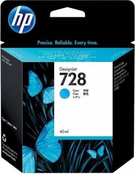 Картридж HP F9J63A 728 оригинальный синий для принтеров HP DesignJet T730 | HP DesignJet T830