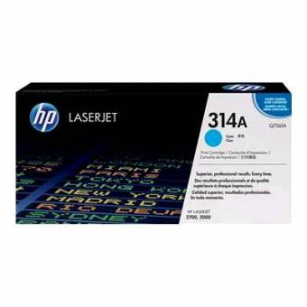 Картридж HP Q7561A 314A оригинальный синий для принтеров HP Laserjet 3000