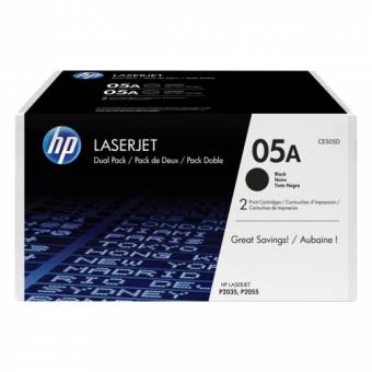 Комплект картриджей HP CE505D 05A оригинальный чёрный для принтеров HP LASERJET P2035 | HP LASERJET P2055