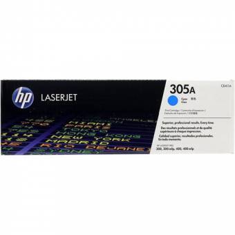 Картридж HP CE411A 305A оригинальный синий для принтеров HP LASERJET PRO 300 | HP LASERJET PRO M351 | HP LASERJET PRO M375 | HP LASERJET PRO 400 | HP LASERJET PRO M451 | HP LASERJET PRO M476