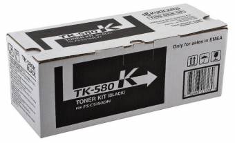 Картридж Kyocera 1T02KT0NL0 TK-580K оригинальный чёрный для принтеров Kyocera FS-C5150DN | Kyocera ECOSYS P6021cdn