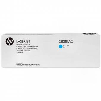 Картридж HP CB381AC (CB381YC) 824A оригинальный синий для принтеров HP LASERJET 6015 | HP LASERJET CM6030 mfp | HP LASERJET CM6040 mfp
