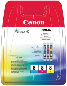 Картридж Canon 0621B029 CLI-8 C/M/Y Multipack оригинальный цветной