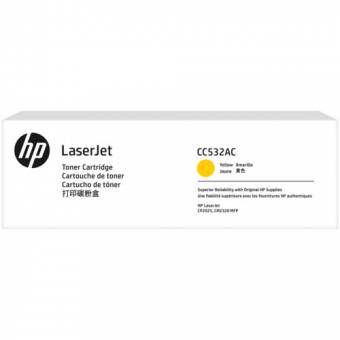 Картридж HP CC532AC оригинальный желтый для принтеров HP LASERJET CP2025 | HP LASERJET CM2320 mfp