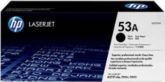 Картридж HP Q7553A 53A оригинальный чёрный для принтеров HP Laserjet M2727 MFP | HP Laserjet P2014 | HP Laserjet P2015