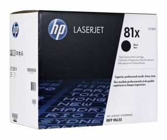 Картридж HP CF281X 81X оригинальный чёрный для принтеров HP Laserjet Enterprise MFP M630