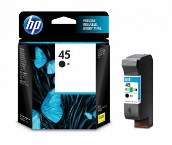 Картридж HP 51645A 45 оригинальный чёрный для принтеров HP COLOR COPIER 290 | HP DESKJET 710c | HP DESKJET 720c | HP DESKJET 722c | HP DESKJET 815c | HP DESKJET 820cxi | HP DESKJET 850c | HP DESKJET 870cxi | HP DESKJET 880c | HP DESKJET 890c | HP DESKJET 