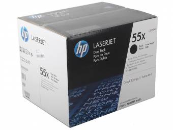 Комплект картриджей HP CE255XD 55X оригинальный чёрный для принтеров HP LaserJet Enterprise P3015 | HP LaserJet Enterprise 500 MFP M525