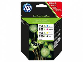 Комплект картриджей HP C2P43AE 950XL/951XL оригинальный цветной для принтеров HP OfficeJet Pro 251dw | HP OfficeJet Pro 276dw | HP OfficeJet Pro 8100 ePrinter | HP OfficeJet Pro 8600 e-All-in-One | HP OfficeJet Pro 8600 Plus e-All-in-One | HP OfficeJet Pr