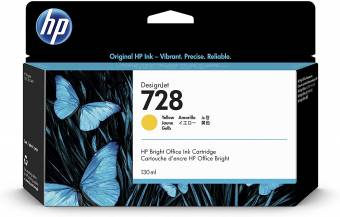 Картридж HP F9J65A 728 оригинальный жёлтый для принтеров HP DesignJet T730 | HP DesignJet T830