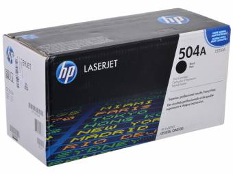 Картридж HP CE250A № 504A оригинальный для принтеров HP Color Laserjet CP3525x, CP3525n, CP3525dn, CM3530, CM3530fs
