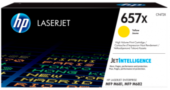 Картридж HP CF472X 657X оригинальный желтый для принтеров HP Laserjet Enterprise MFP M681 | HP Laserjet Enterprise MFP M682