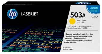 Картридж HP Q7582A 503A оригинальный жёлтый для принтеров HP Laserjet CP3505 | HP Laserjet 3800