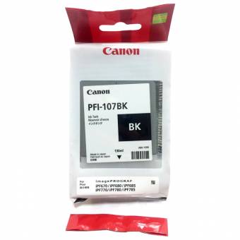 Картридж Canon 6705B001 PFI-107Bk оригинальный чёрный для принтеров Canon ImagePROGRAF iPF670 | Canon ImagePROGRAF iPF680 | Canon ImagePROGRAF iPF685 | Canon ImagePROGRAF iPF770 | Canon ImagePROGRAF iPF780 | Canon ImagePROGRAF iPF785