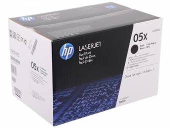 Комплект картриджей HP CE505XD 05X оригинальный чёрный для принтеров HP LASERJET P2055