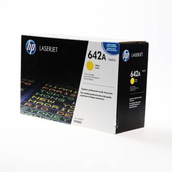 Картридж HP CB402A 642A оригинальный желтый для принтеров HP LASERJET CP4005